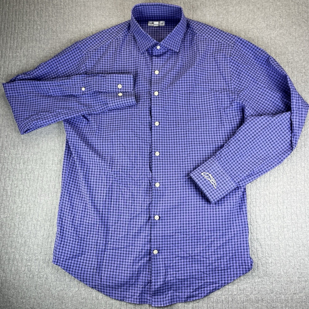 Peter Millar performance Purple Graph Check dress… - image 2